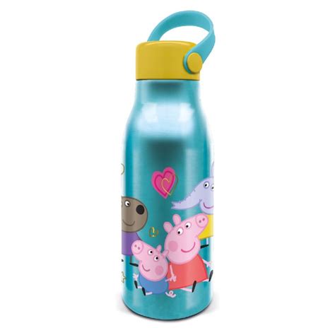 Botella Aluminio Flexi Handle Ml Peppa Pig Tottus Per