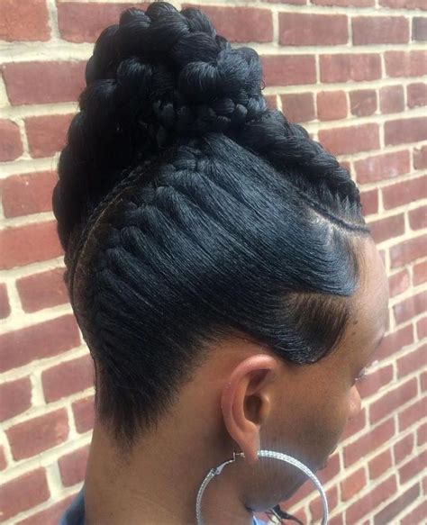 15 Best Collection of Black Braided Bun Updo