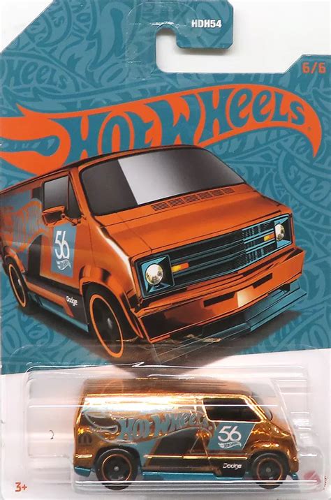 駿河屋 CUSTOM DODGE VAN CHASE CAR メタリックオレンジグリーン Hot Wheels Pearl and Chrome HVX