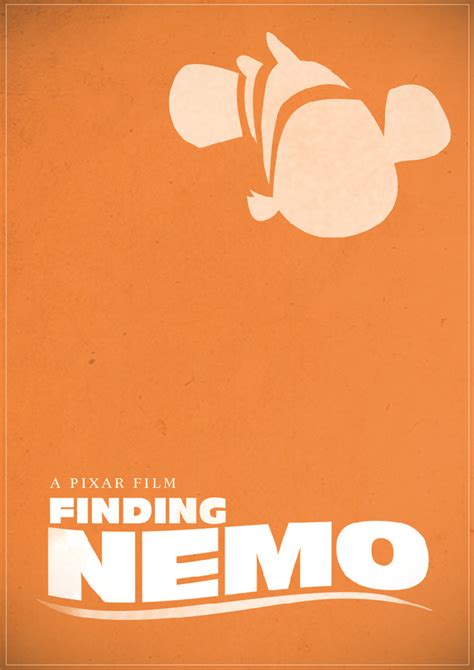 Mock Finding Nemo Poster Minimalist Design Finding Nemo Poster