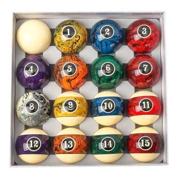 Gse 2-1/4" Regulation Size Billiards Pool Ball Set, 2.25-inch Standard Set Of 16 Pool Balls For ...