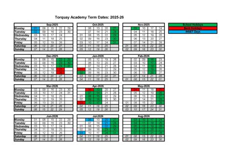 TA School Term Dates 2025 26 Torquay Academy