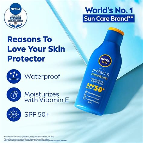 Buy Nivea Sunscreen With SPF 50+, Vit E, PA+++, UVA & UVB Protection ...