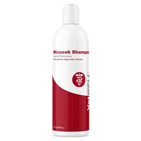 VetWELL Micoseb Medicated Shampoo for Dogs & Cats - Dog Shampoo with