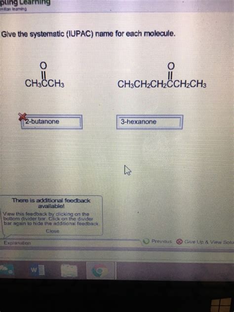 Solved Give The Systematic Iupac Name For Each Molecule