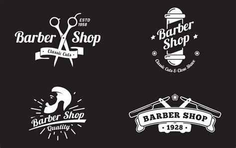 barber shop logo design with background 25770709 Vector Art at Vecteezy