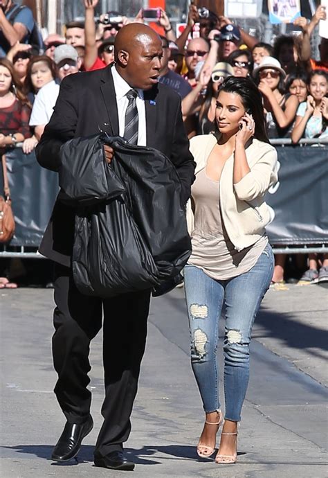 Kim Kardashian Arrives At Jimmy Kimmel Live Show In Los Angeles