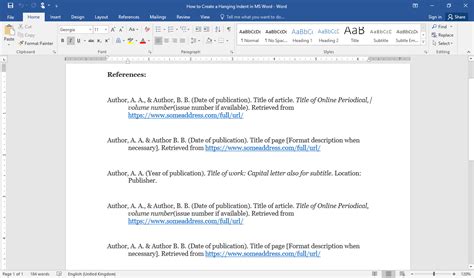 How to create a hanging indent in MS Word - OfficeBeginner