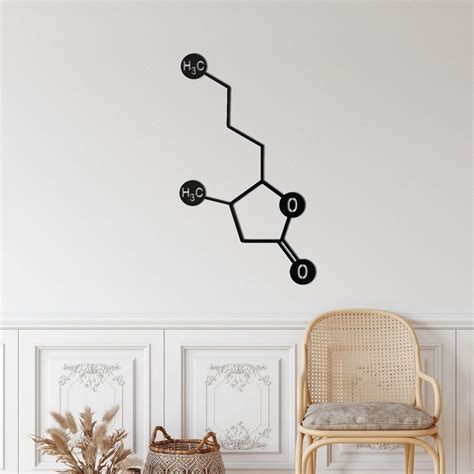 Serotonin Molecule Metal Wall Art Laser Cut Metal Sign Science Art