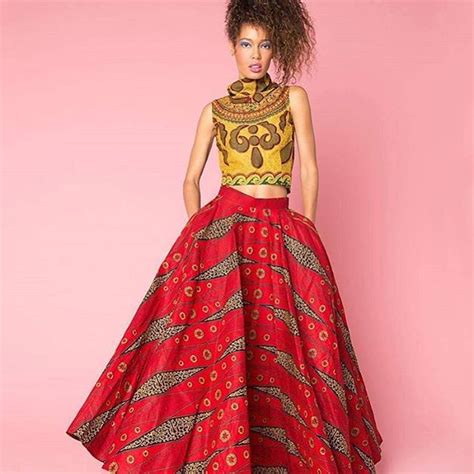 Zuvaa African Print Maxi Skirt African Inspired Fashion African Fashion