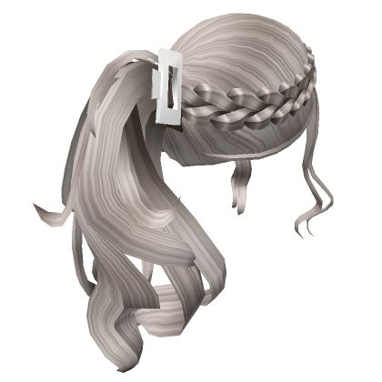 Ash Blonde Curly Braided Clipped Ponytail Roblox Item Rolimon S