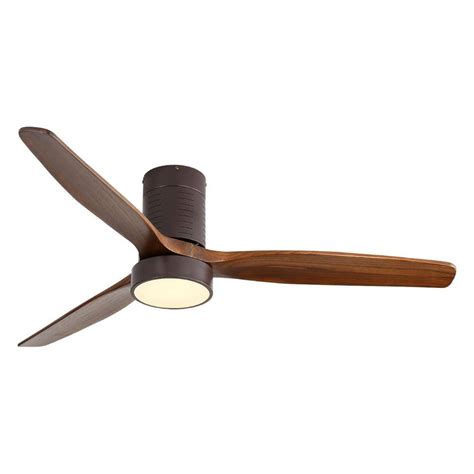 FIRHOT 52 In Smart Indoor Black Smart LED Ceiling Fan With LED Light