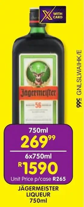 J Germeister Liqueur Offer At Shoprite Liquor