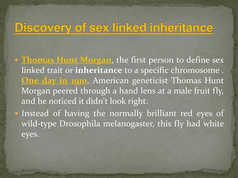 Sex Linked Inheritance Ppt