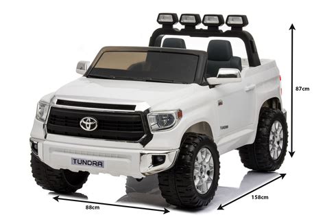 Toyota Tundra Xxl Bianco Macchina Elettrica Per Bambini Con Telecomando 2 4ghz 24v 2 X 200w