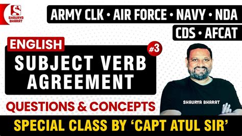 Subject Verb Agreement Part English Class For Army Clerk Air