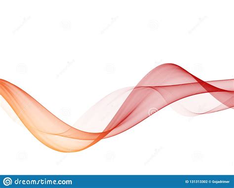 Abstract Smooth Color Wave Curve Flow Red Motion Illustration Stock