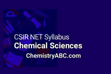 CSIR NET Chemical Sciences Syllabus PDF 2022