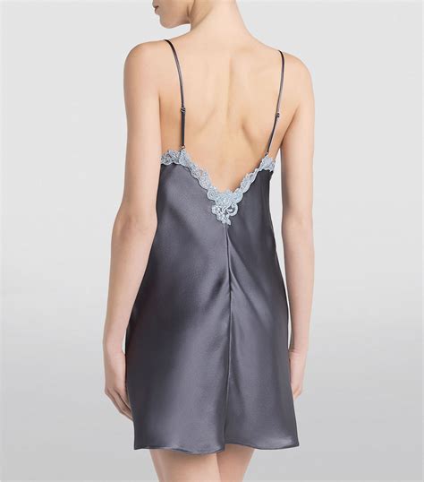 La Perla Grey Maison Slip Dress Harrods Uk