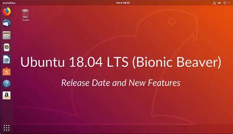 Ubuntu 1804 Lts Release Date And New Features