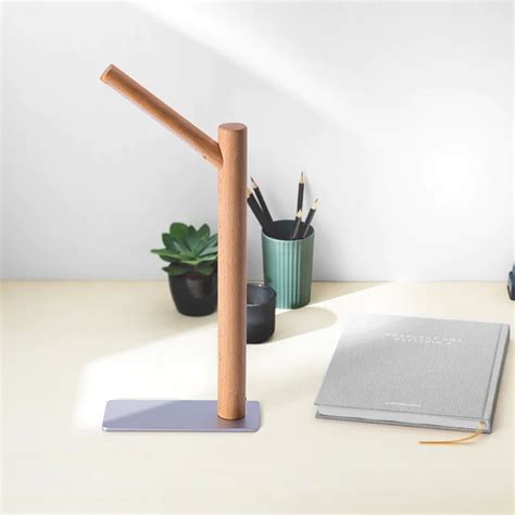 Modern Wooden Desk Lamp - For Light Sleepers