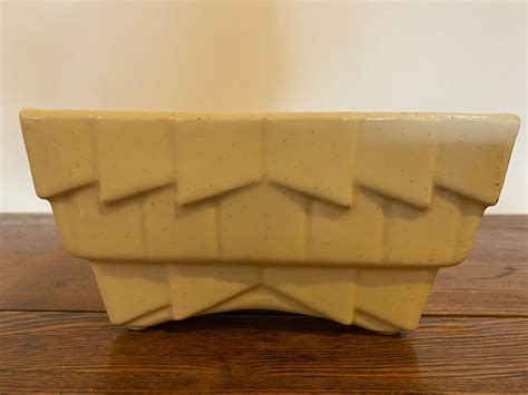 Mid Century Yellow Ceramic Planter Cp 2806 Made In Usa Etsy Uk