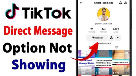 Tiktok Direct Message Option Not Showing How To Fix Tiktok Direct