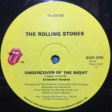 Rolling Stones – Undercover Of The Night (Extended Version) – Vinyl ...