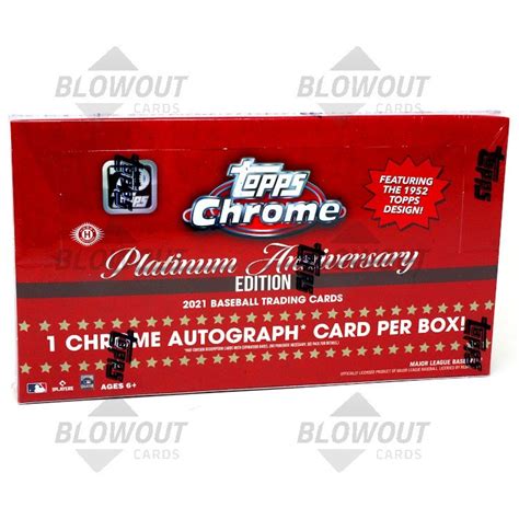 2021 Topps Chrome Platinum Anniversary Baseball Hobby Box