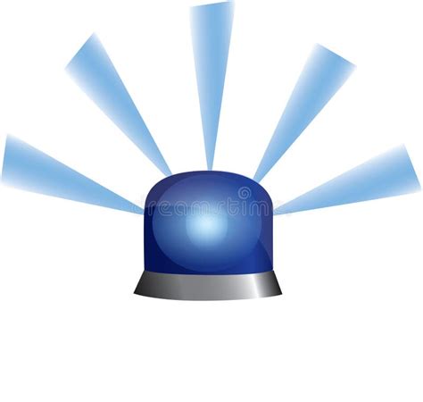 Blue Emergency Police Flashing Light Stock Illustration - Image: 21869630