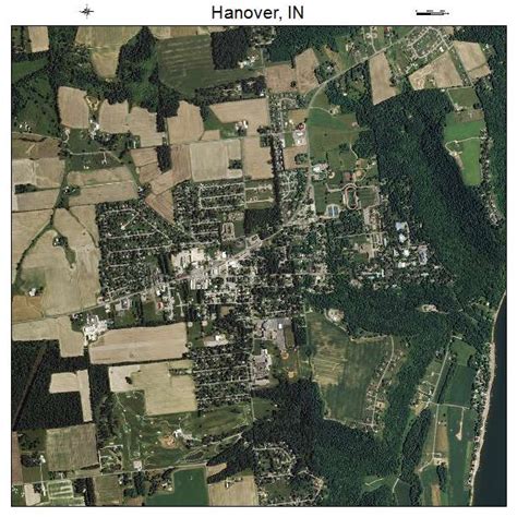 Aerial Photography Map of Hanover, IN Indiana