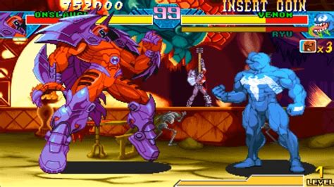 Marvel Vs Capcom [arcade] Play As Onslaught Playthrough Youtube