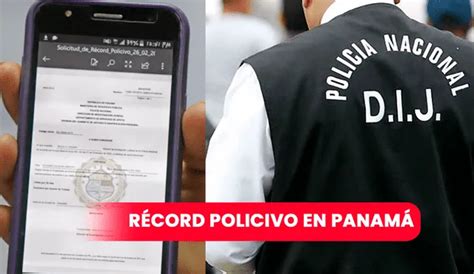 Récord Policivo en Panamá paso a paso para sacar el certificado del