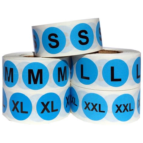 Blue Colored Round Standard Size Stickers For Shirts Instocklabels