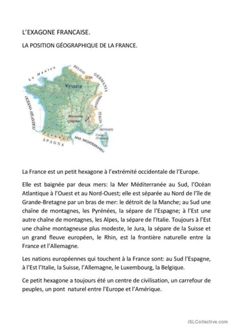 France Fran Ais Fle Fiches Pedagogiques Pdf Doc