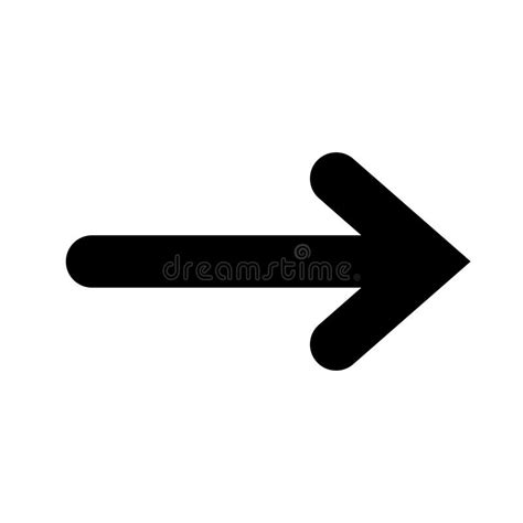 Right Arrow Vector Icon. Black Arrow Symbol. Stock Vector ...