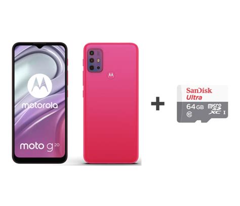 Motorola Moto G20 4 64GB Flamingo Pink 90Hz 64GB Smartfony I