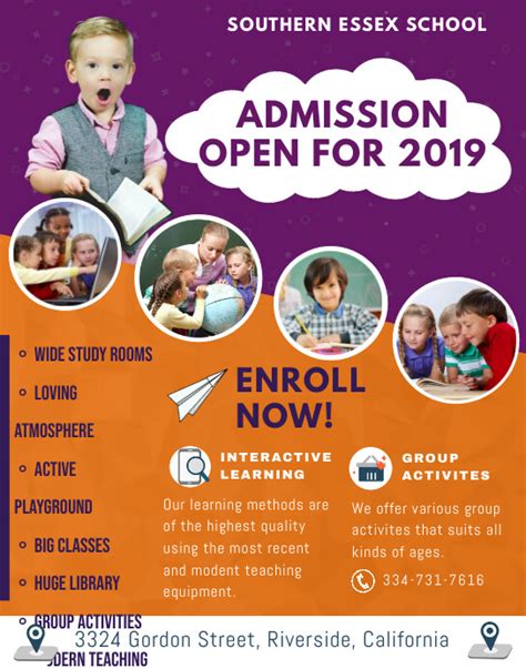 Modern School Admission Poster Template Postermywall