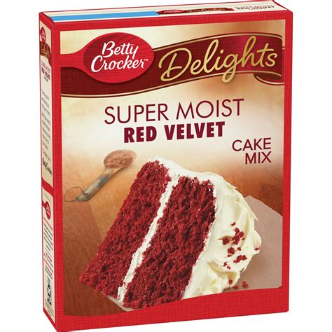 Betty Crocker Delights Super Moist Red Velvet Cake Mix 1525 Oz