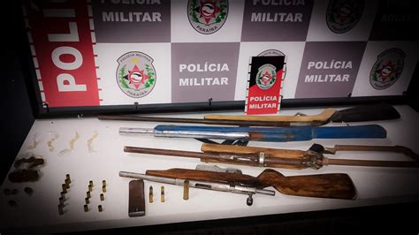 Polícia Militar Apreende Quatro Armas E Drogas Durante Incursão Na