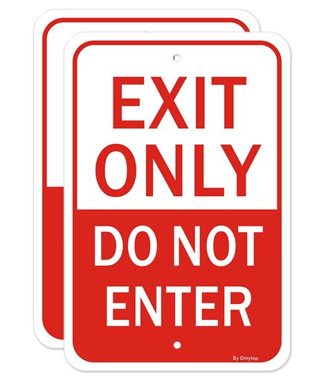 Buy Exit Only Sign Do Not Enter Sign 2 Pack 12 X 18 Reflective Rust