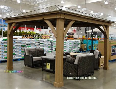 Yardistry Cedar Gazebo with Aluminum Roof - Costco | Frugal Hotspot