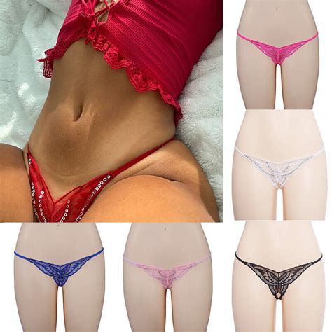 Us Sexy Women Lace Thong G String Panties Lingerie Underwear