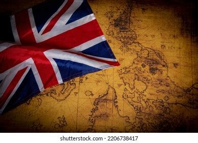 Map United Kingdom On World Vintage Stock Photo 2206738417 | Shutterstock