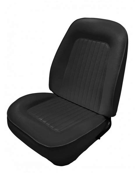 1967 1968 Camaro Front Sport Bucket Seat Upholstery Set Black Vinyl Seat Cover Ebay