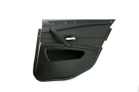 BMW E60 E61 LCI Panneau Portieres Cuir Arriere Droite Noir EUR 56 09