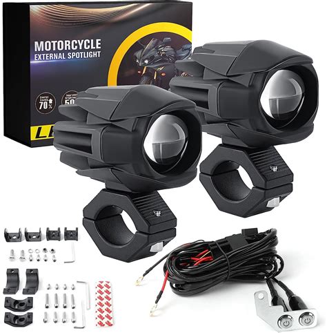 COLIGHT Motorcycle Fog Lights LED Spot Driving Auxiliary 80W 18000LM