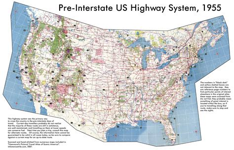 The Pre-Interstate U.S. Highway System, circa 1955 [5000 x 3225] : r ...