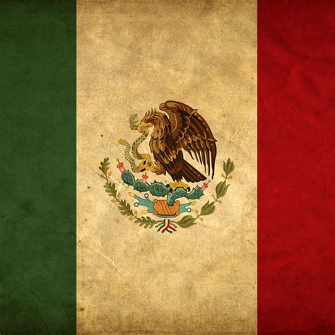 Vintage Mexican Flag Wall Art | Digital Art