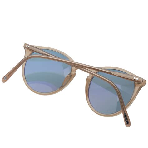 Oliver Peoples O Malley NYC Taupe Brown Blue Goldtone END